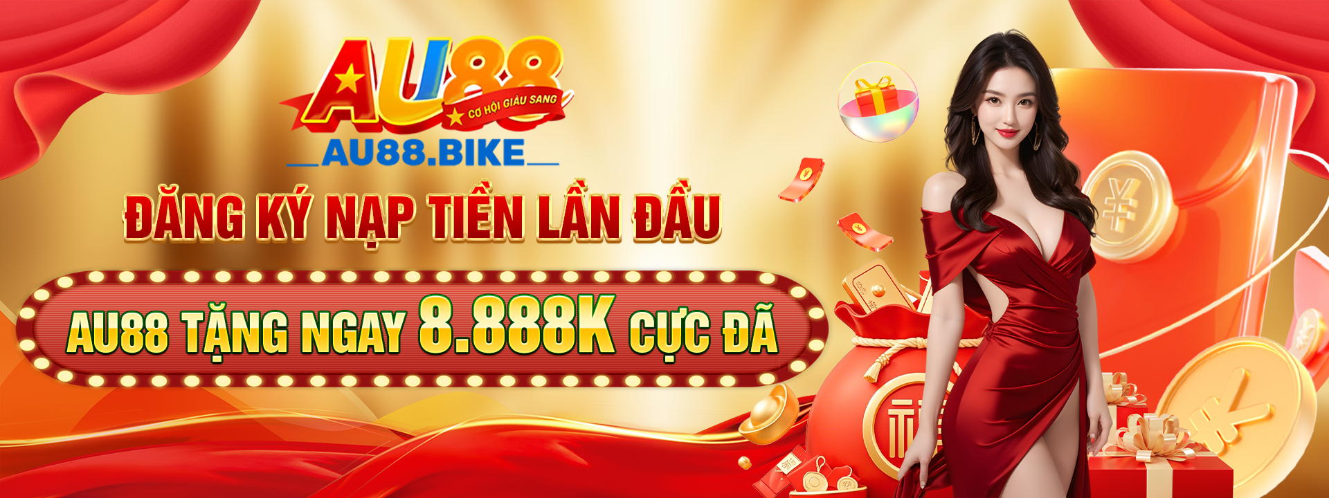 Đăng ký nạp tiền lần đầu AU88 tặng ngay 8.888k